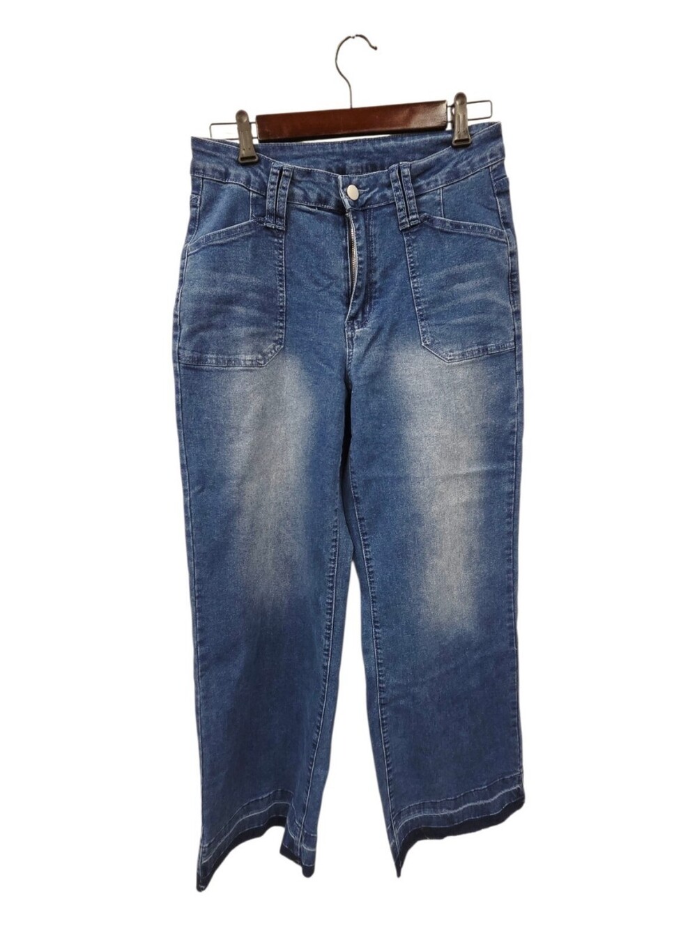 Amazon Super Stretch Wide Leg  Classic Denim Large (12)